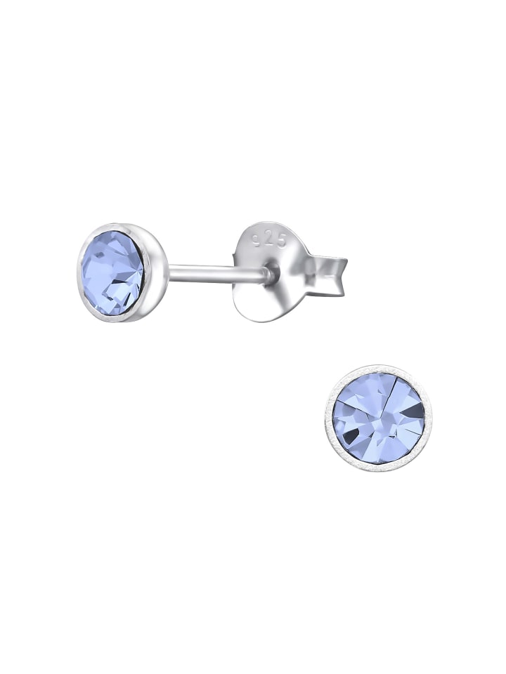 Alexander York Ohrringe, Ohrstecker KRISTALL hellblau in 925 Sterling Silber, 2-tlg. günstig kaufen onesize