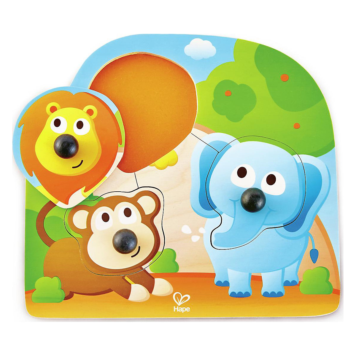 Knopfpuzzle Dschungeltiere