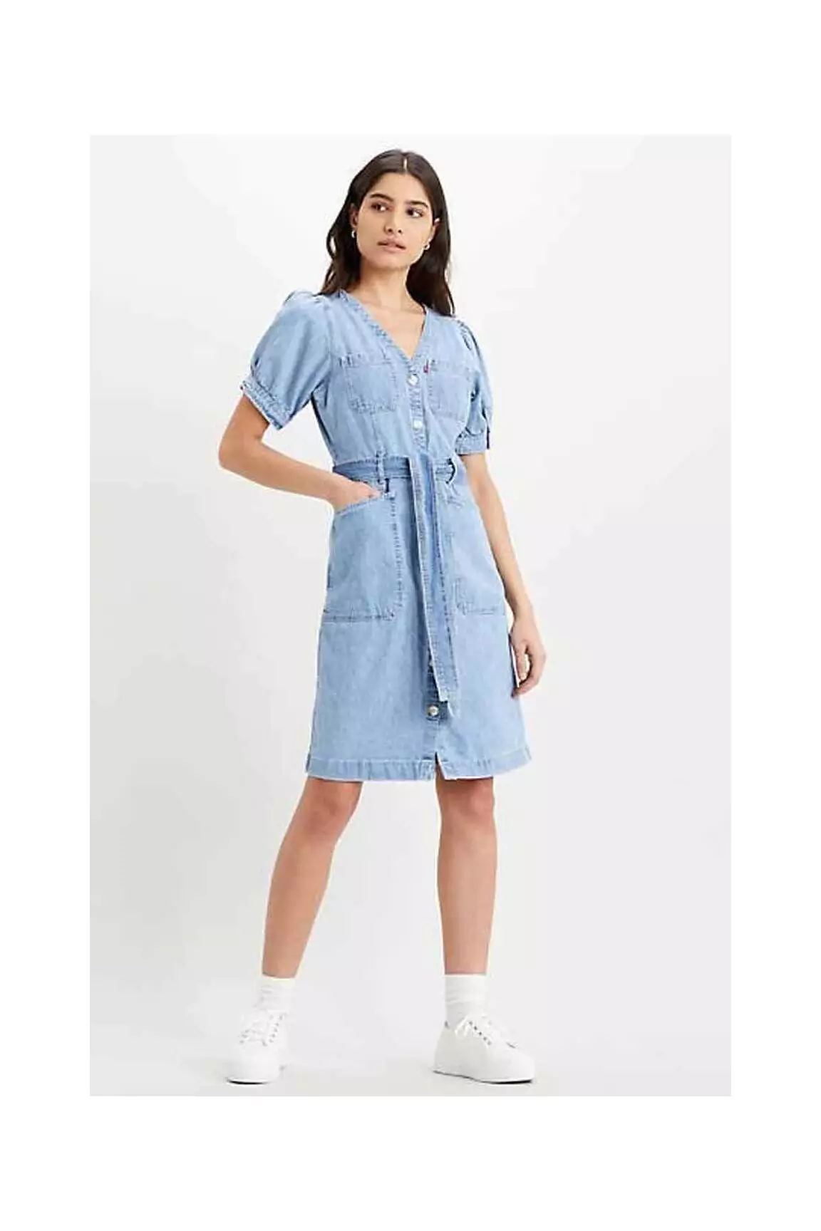 Levis Robes Mi Longues Femme couleur bleu