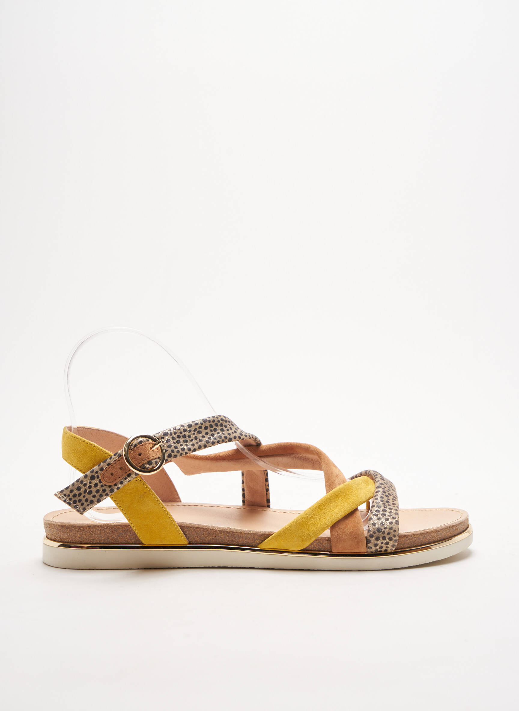 Fugitive By Francesco Rossi Sandales Nu Pieds Femme couleur jaune