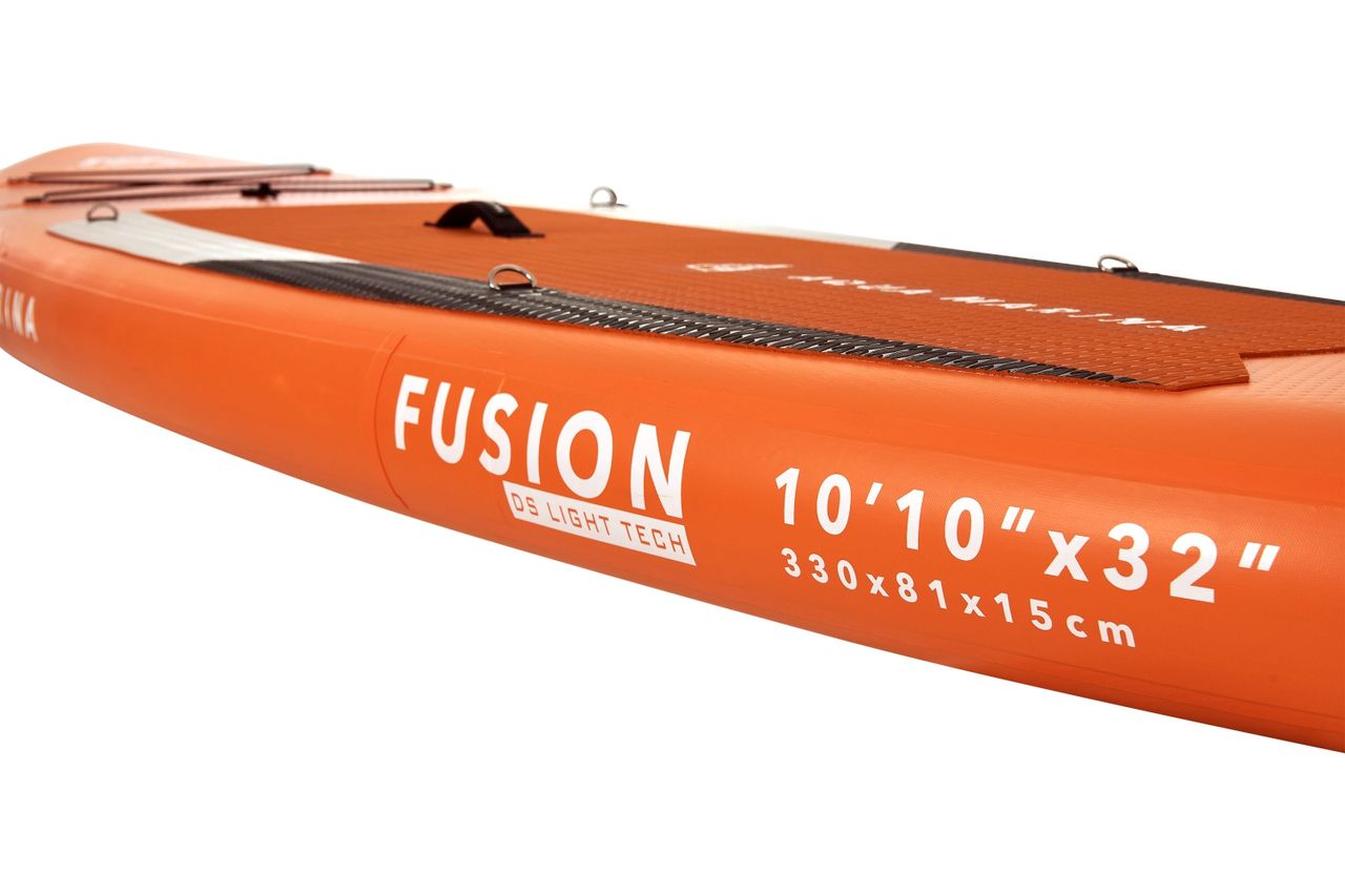 PureHaven Aqua Marina All-Around SUP Board 330x81cm Reißverschlussrucksack Double Action-Pumpe LIQUID AIR Paddel Einschub-Mittelfinne Sicherheitsleine Orange