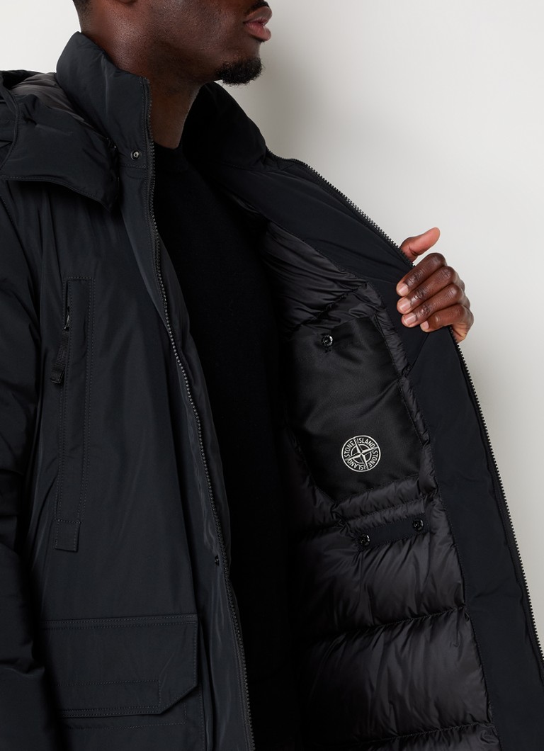 Stone Island 81157 καπιτονέ παρκά με γέμιση από πούπουλα και αφαιρούμενη κουκούλα
