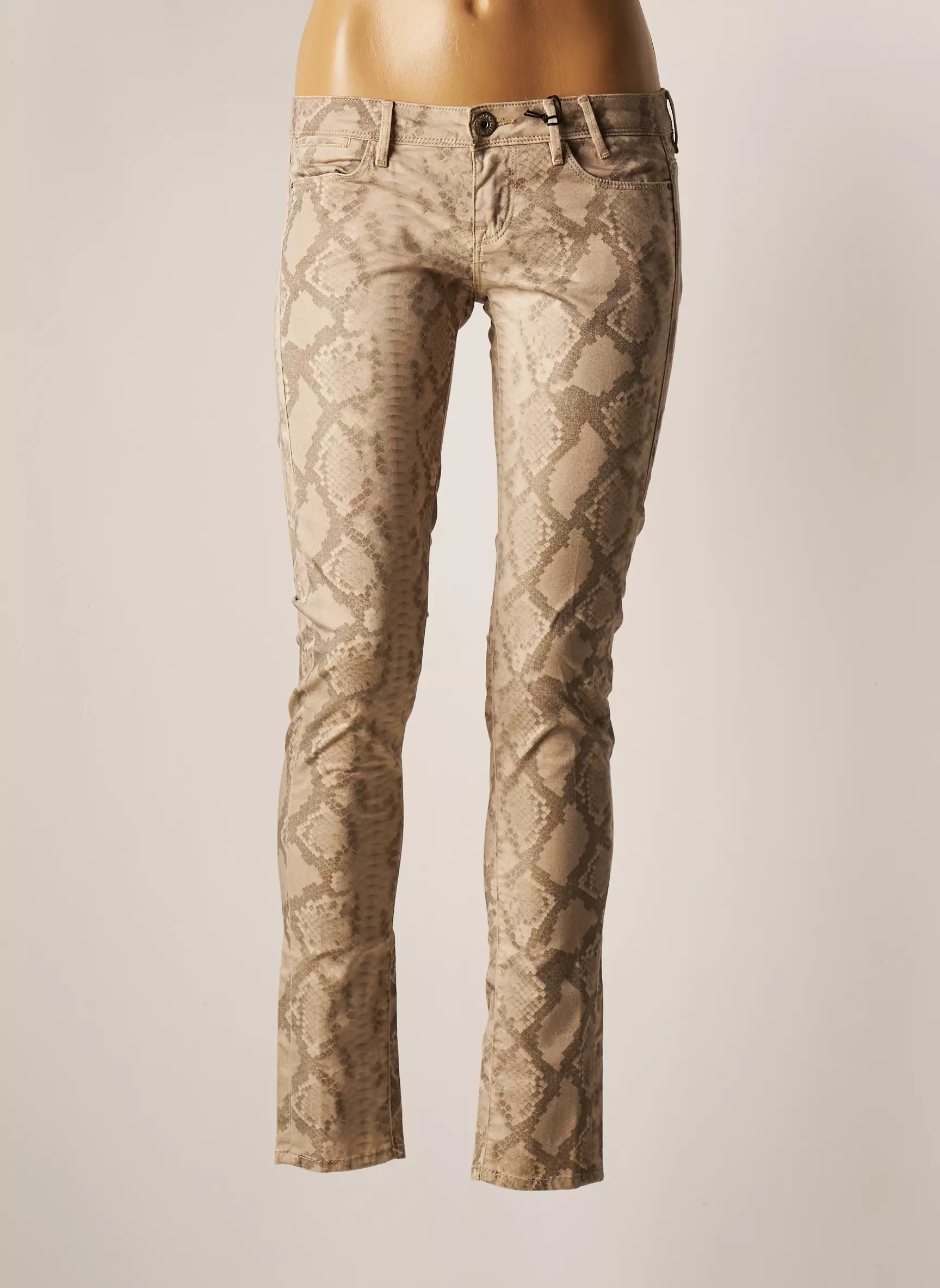 Guess Pantalons Slim Femme couleur beige