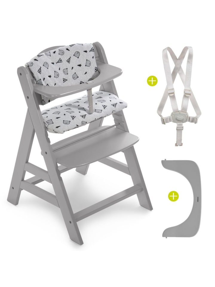 Hauck Hochstuhl Alpha Plus Grau - im Sparset inkl. in beige,schwarz günstig kaufen onesize