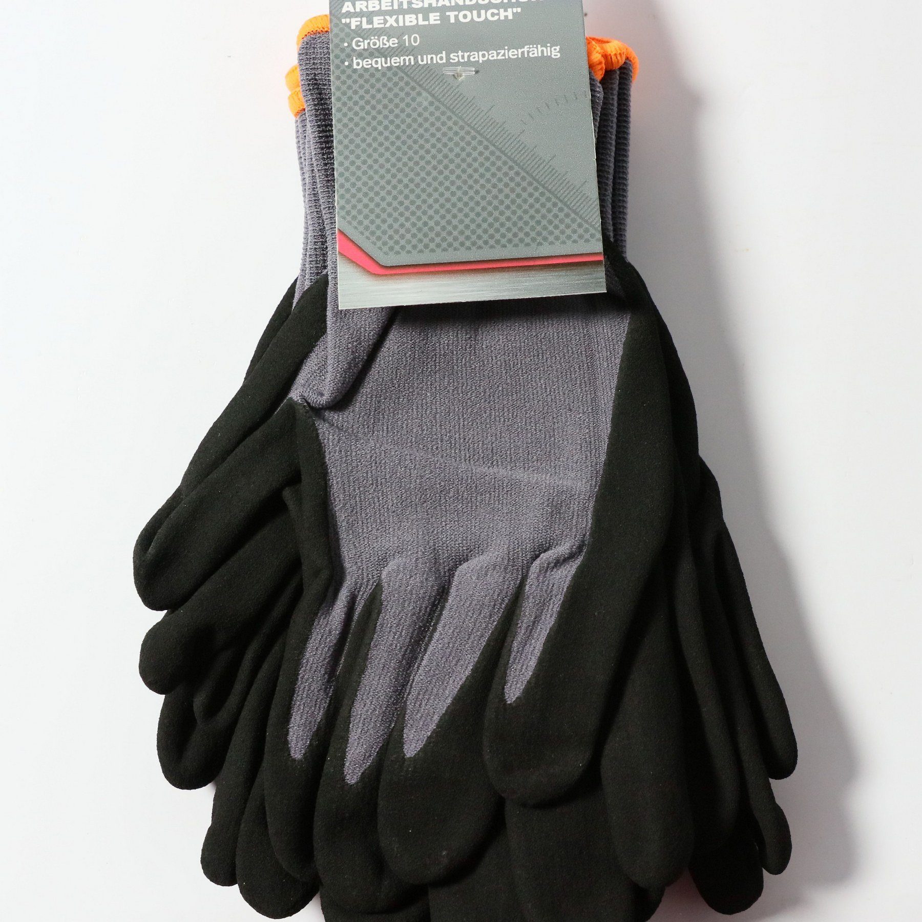 TECH-CRAFT Arbeitshandschuh-Set Arbeitshandschuh Flexible Touch 3 Paar Gr. 10 (3er Set) Touchscreen-Finger