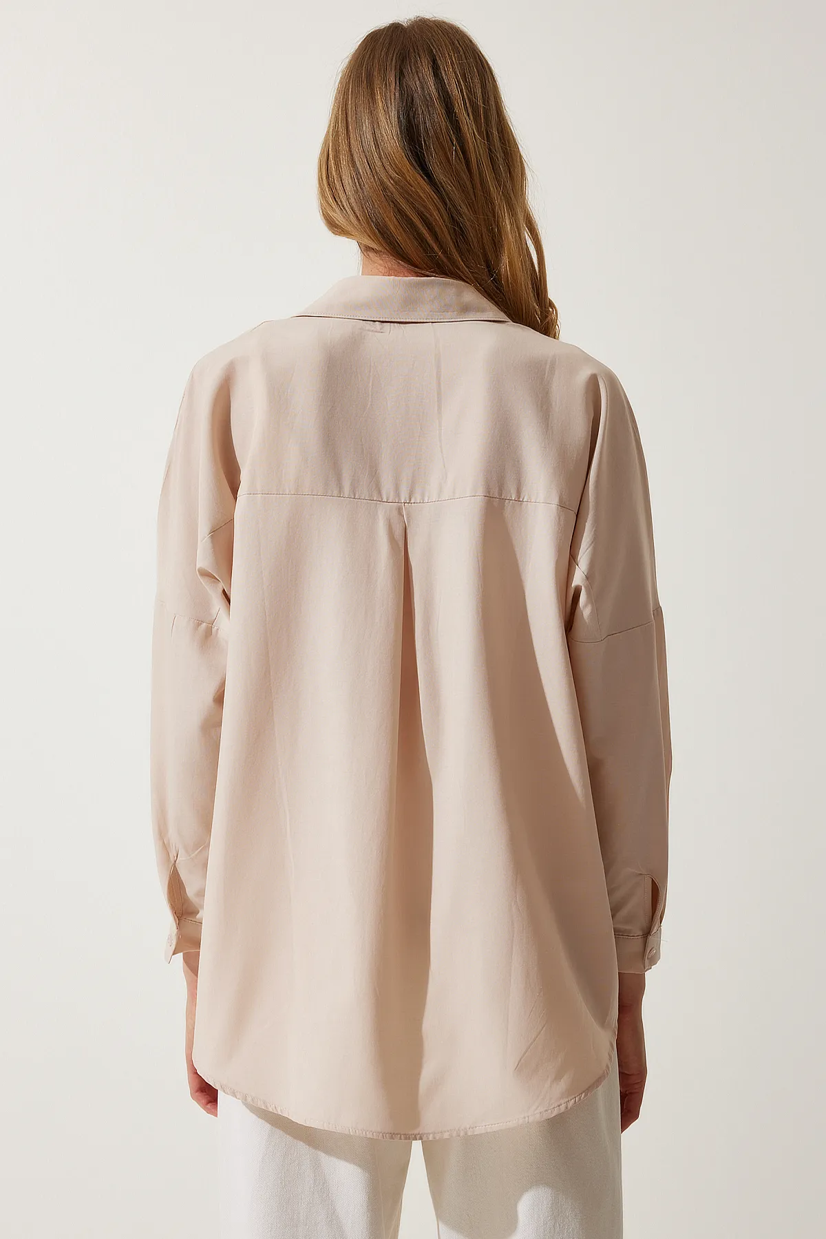 Happiness İstanbul  Hemd - Beige - Oversized