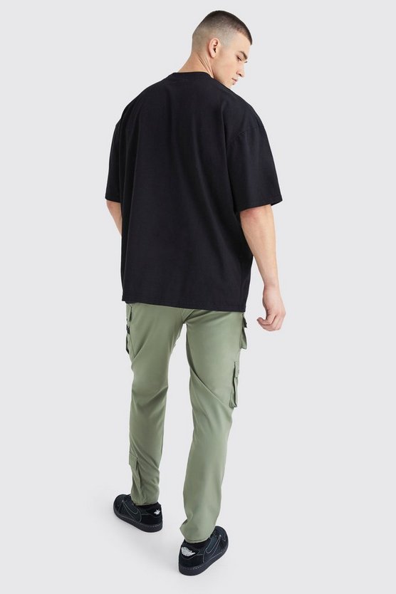 Tall Skinny Cargo-Hose mit Taschen und Schnalle