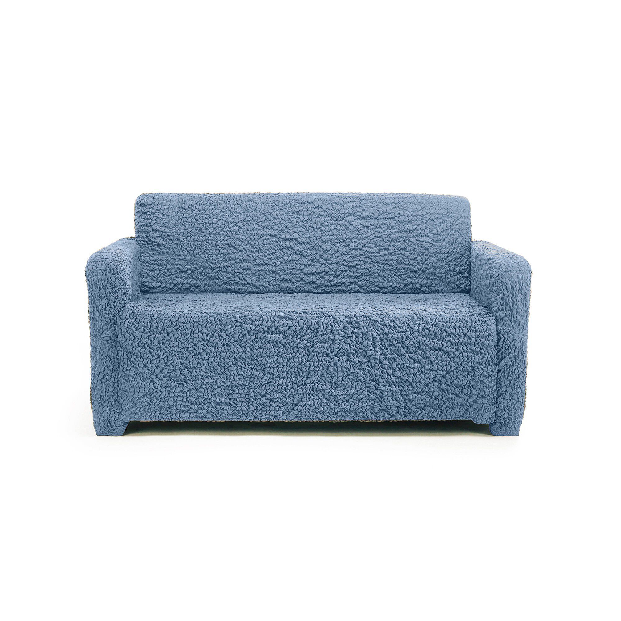 Housse gaufrée bi-extensible canapé fauteuil accoudoirs