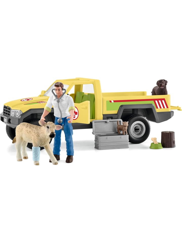 Schleich 42503 - Tierfiguren Farm World - Tierarztbesuch auf dem Bauernhof in bunt günstig kaufen onesize
