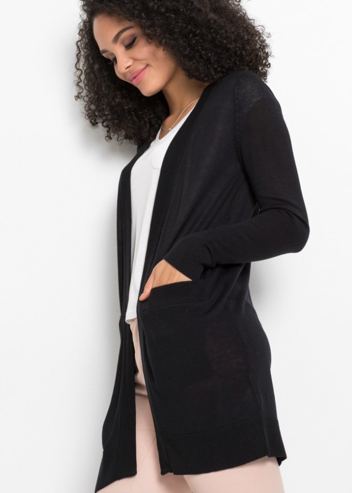 Longstrickjacke