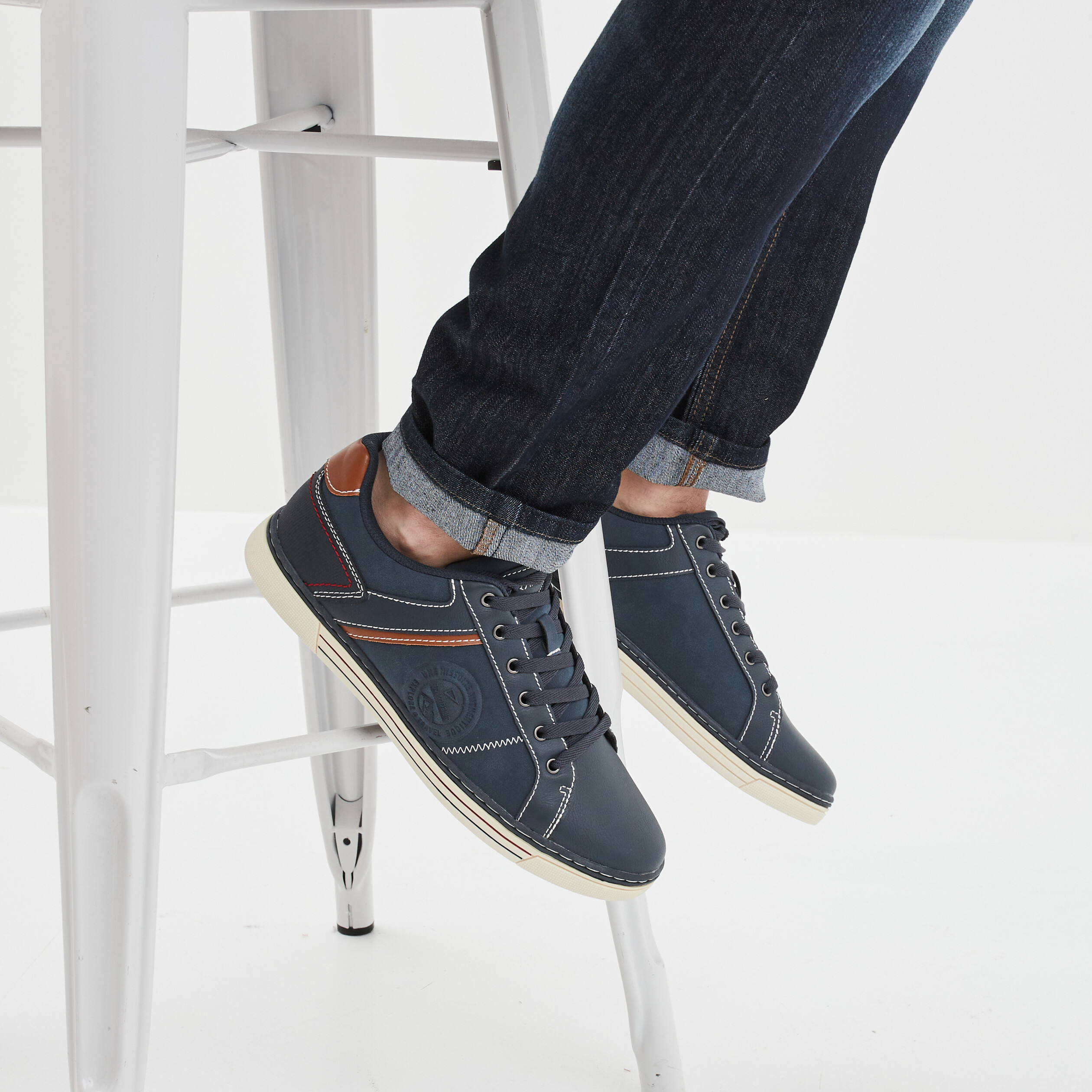 Tennis à lacets Trappeur bleu marine homme | La Halle