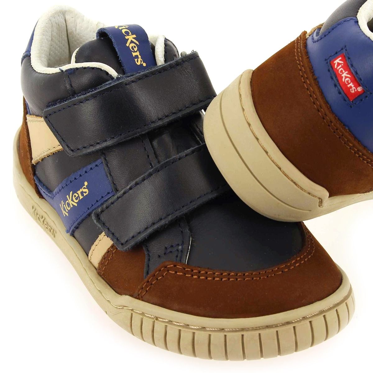 Kickers  WINCKY VEL - Marine marron