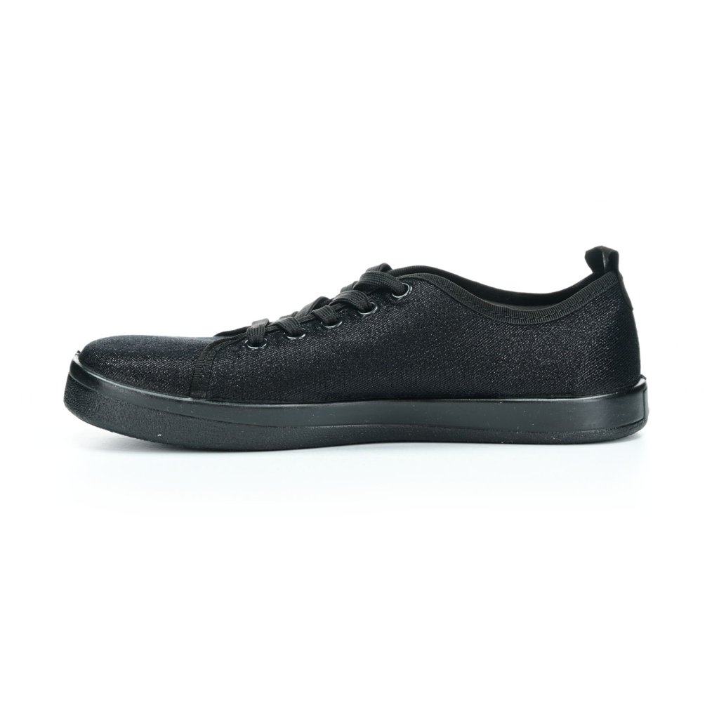 Anatomic STARTER A06 Barfußsneakers Schwarz mit Schwarz und Glitzer