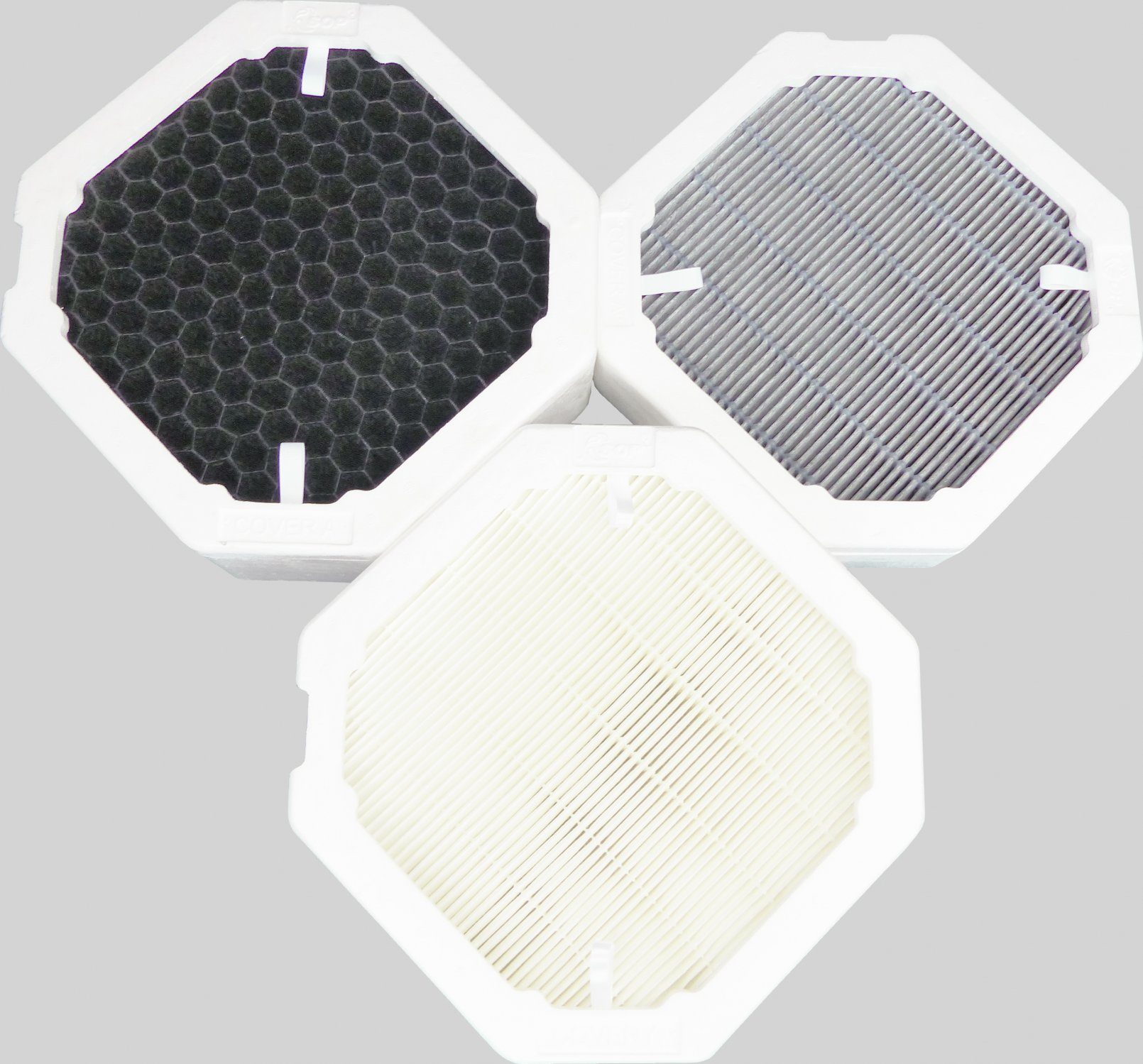 WDH Ersatzfilter Filterpaket von 3 Filtern für WDH-H600A, Zubehör für Luftreiniger WDH-H600A, Hilft Gase und Lösungsmittel abzubauen (z.B.Formaldehyd,Benzol,etc)