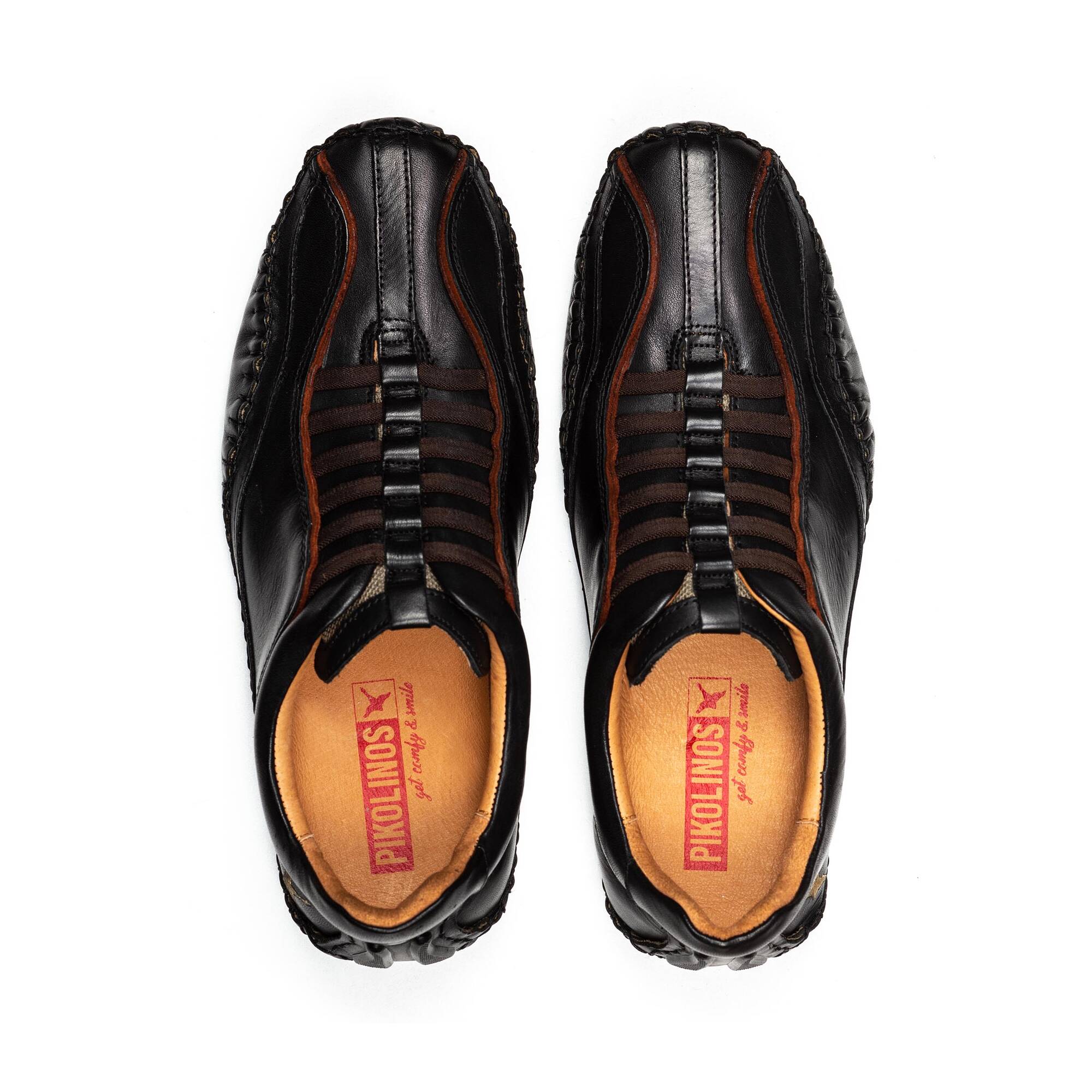 Buty sportowe męskie z gumką - CZARNE