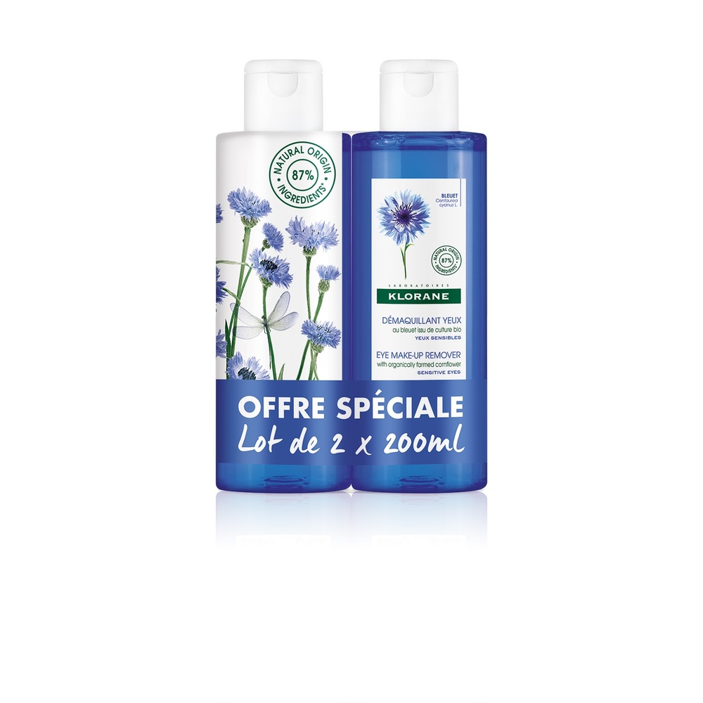 Klorane Bleuet Démaquillant Yeux duo 2 x 200 ml Démaquillant yeux