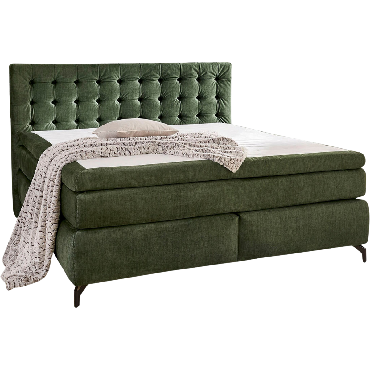 Boxspringbett Jessica Mix dunkelgrün 180 x 200 cm