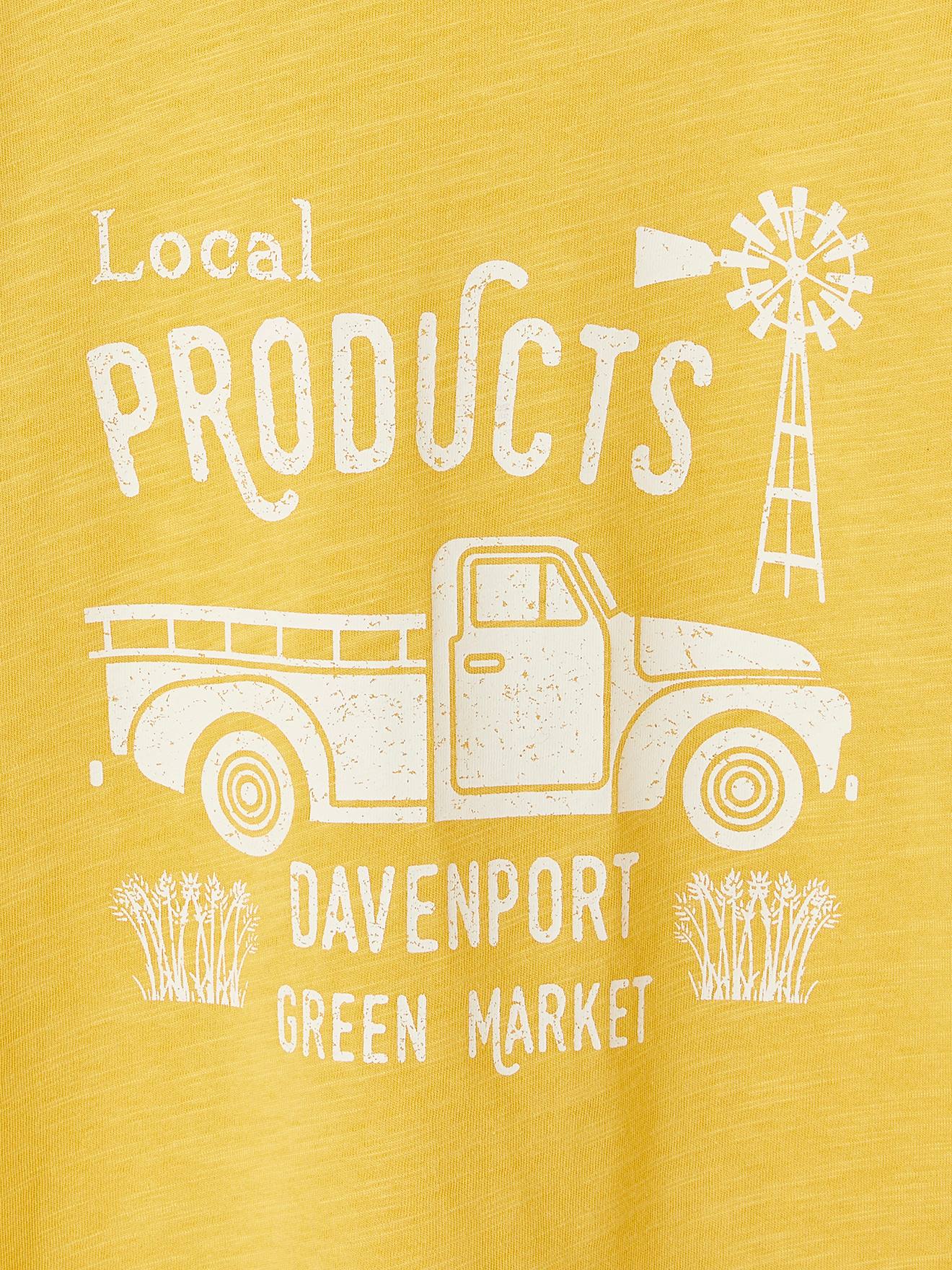 Vertbaudet Jungen T-Shirt mit Vintage-Print - gelb