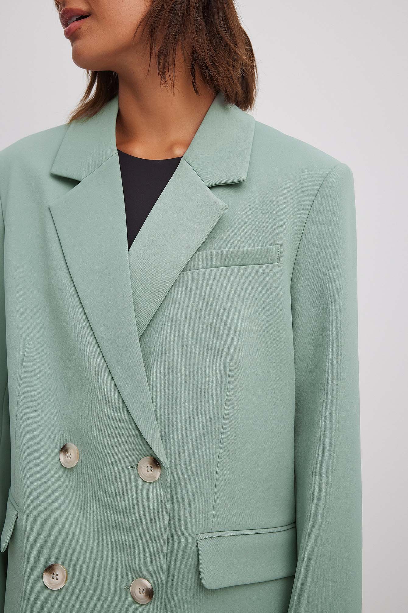 Recycelter zweireihiger Oversize-Blazer