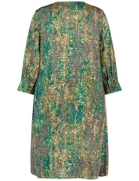 Fließendes Blusenkleid mit Patch Print