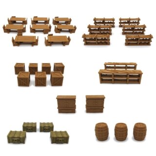 Full Scenery Pack for Jaws of the Lion – Gloomhaven – 114 Pieces