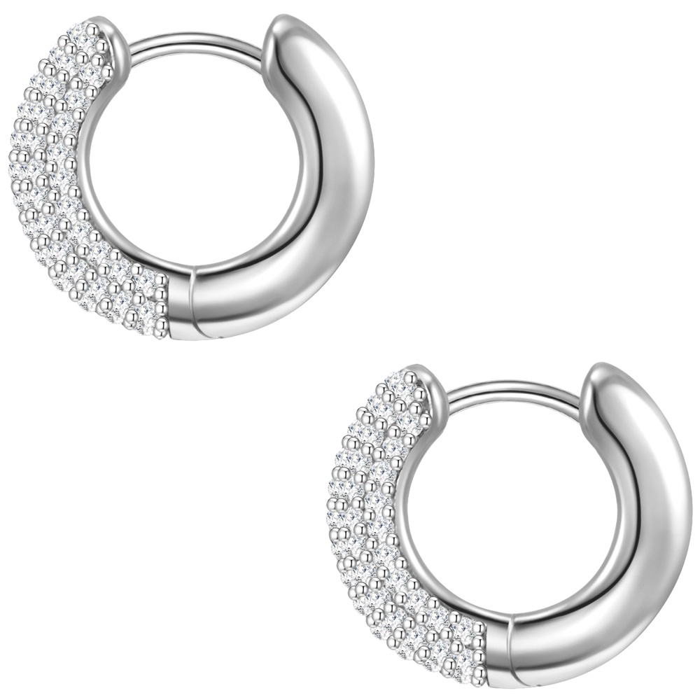 Glanzstücke München Créoles en argent Argent sterling Oxyde de zirconium (CZ) en Argent Boucles d'oreilles