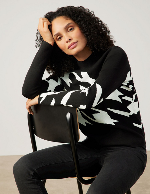 Pullover in Jacquard-Strick
