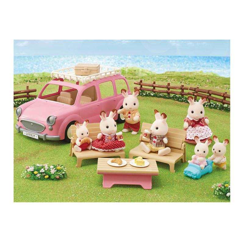 5535 Le monospace rose et set de pique-nique Sylvanian