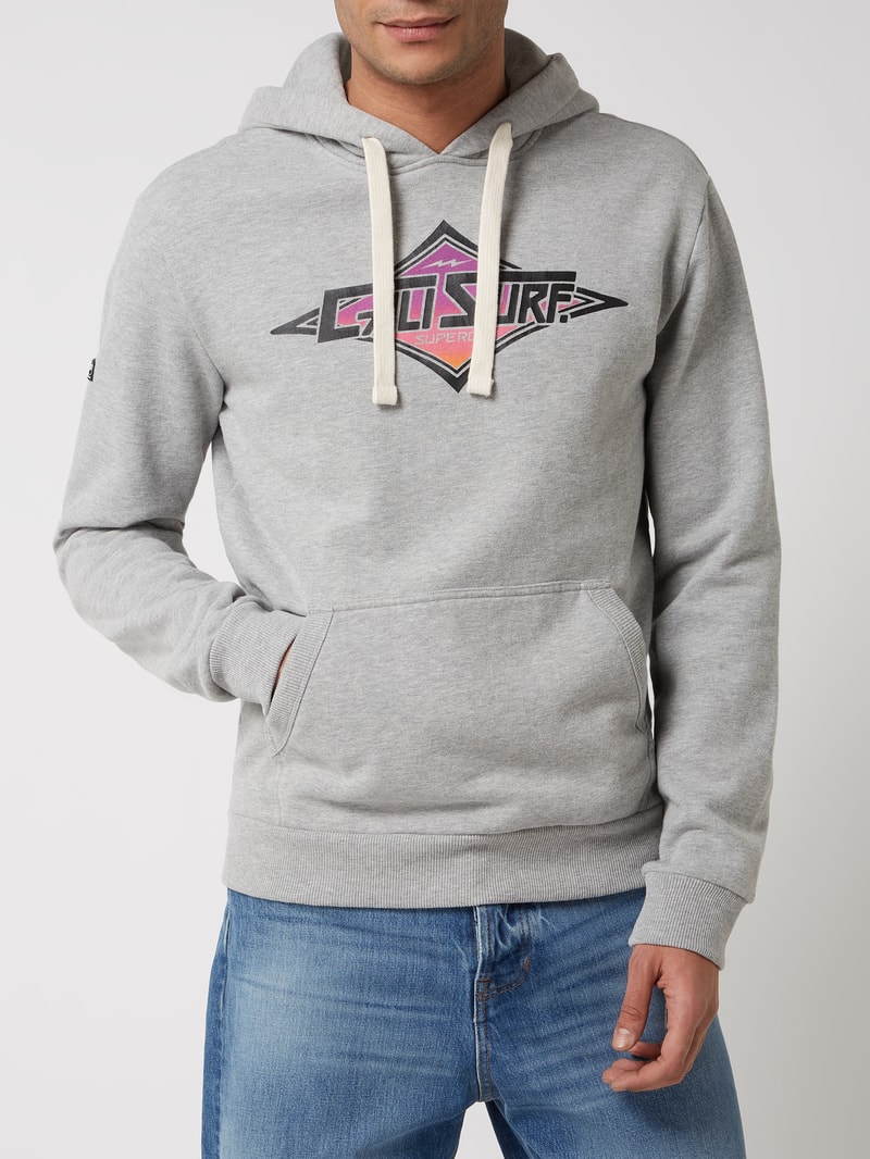 Hoodie aus Baumwolle in hellgrau