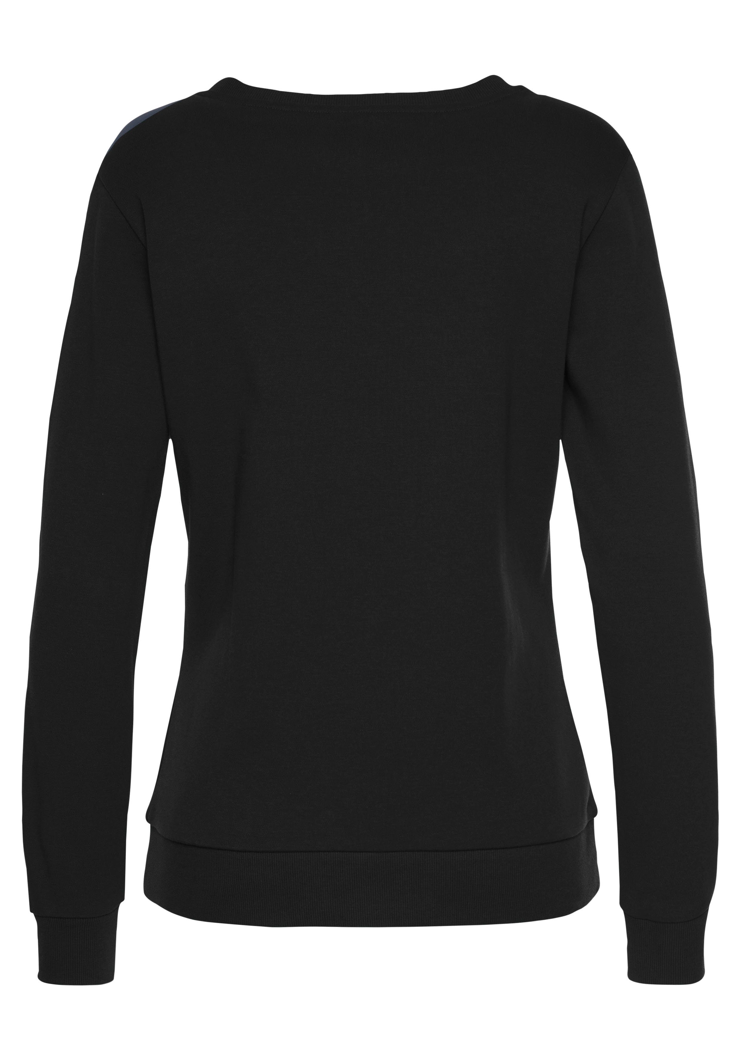 Bench. Loungewear Sweatshirt Loungeshirt mit Logostickerei, Loungewear, Loungeanzug