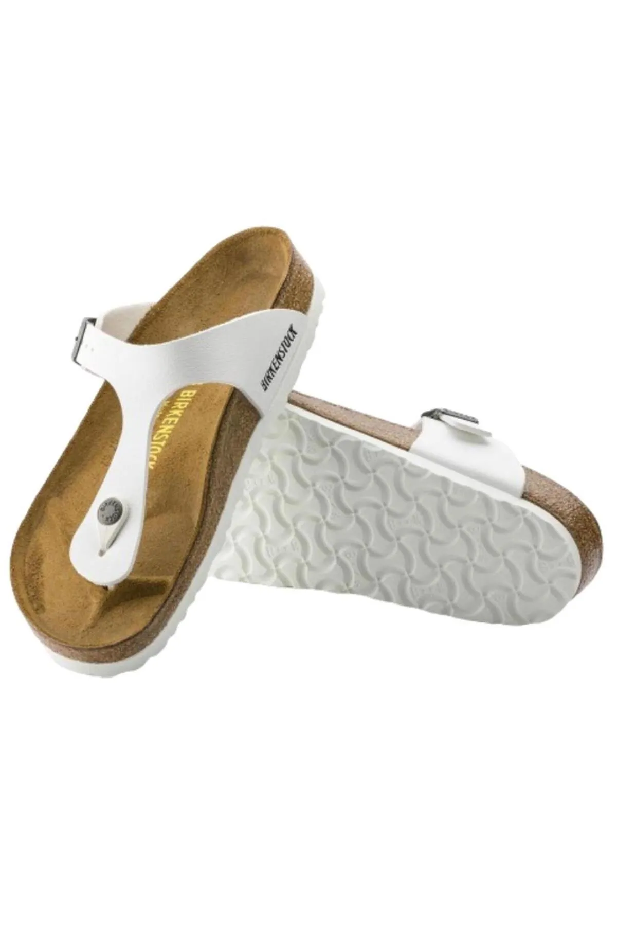 Birkenstock  Pantolette - Weiß - Flacher Absatz