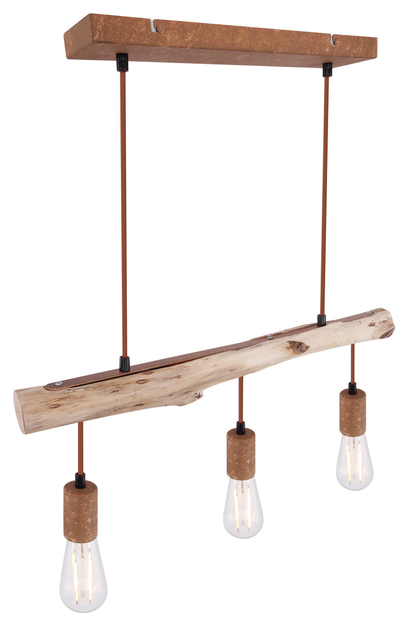 Globo Lighting - JAKOB - Hängeleuchte Metall rostfarben, 3x E27
