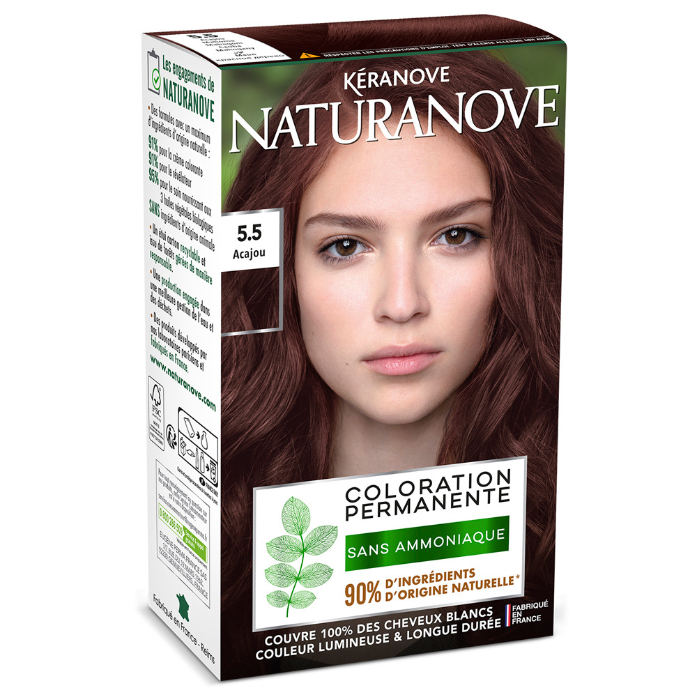 Naturanove Coloration permanente sans ammoniaque Coloration capillaire permanente