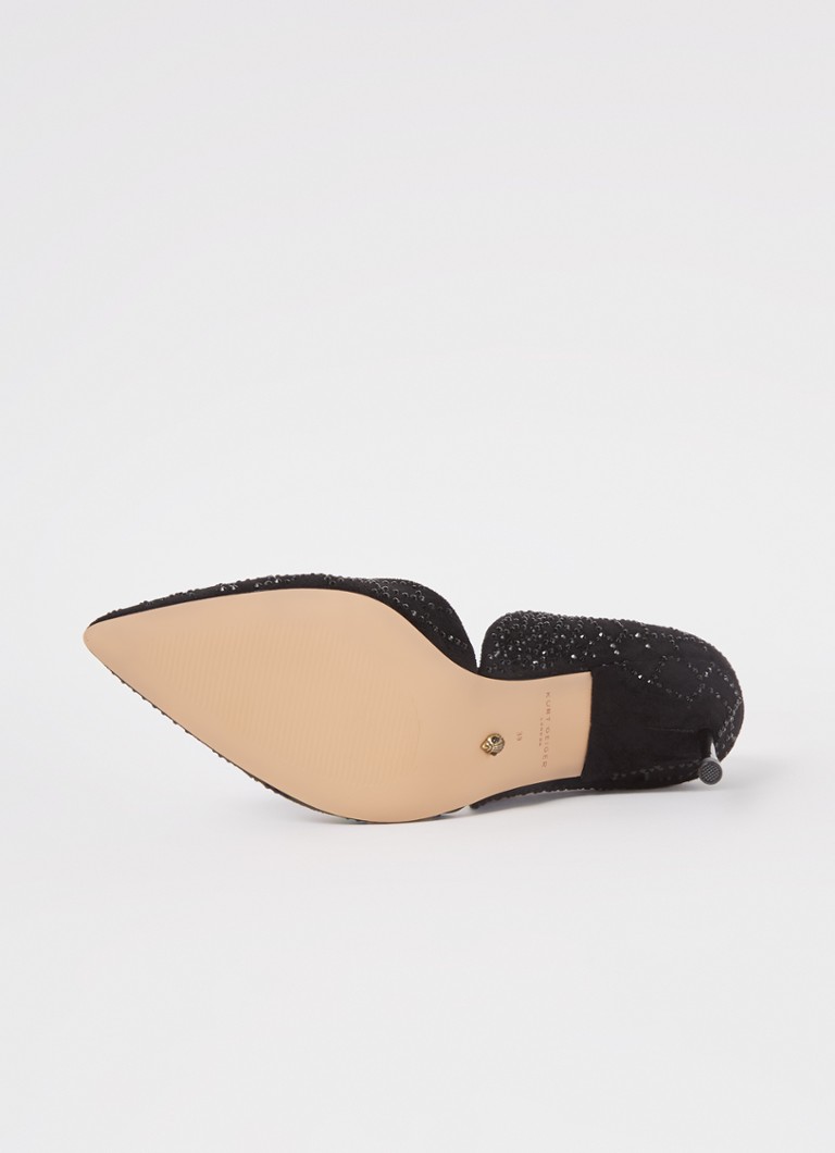Kurt Geiger Bond pump in suede with rhinestones