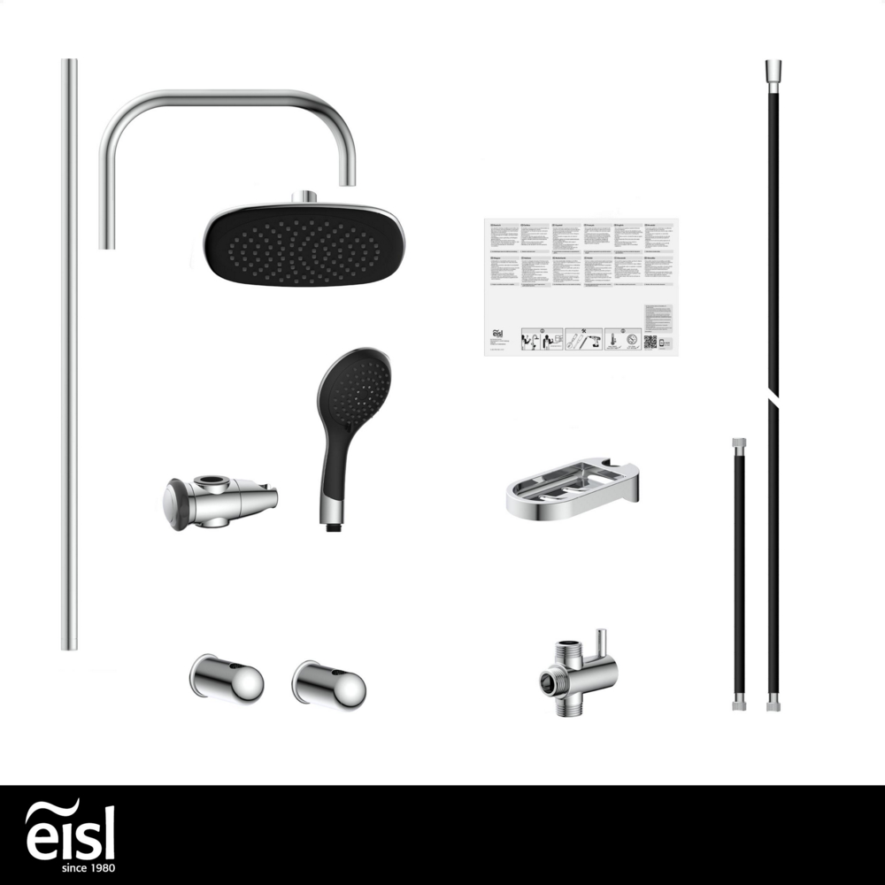 Eisl Duschset DUSCHTRAUM Chrom/Schwarz