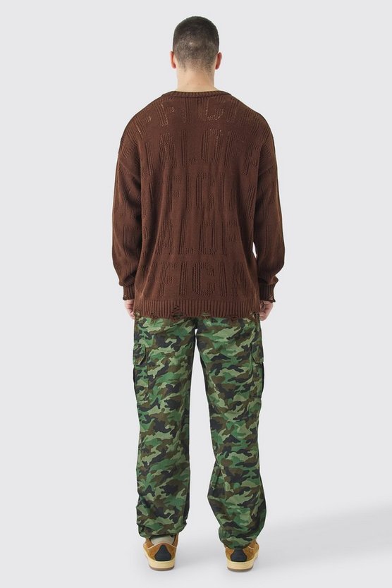 Tall lockere Twill Camouflage Cargo-Hose