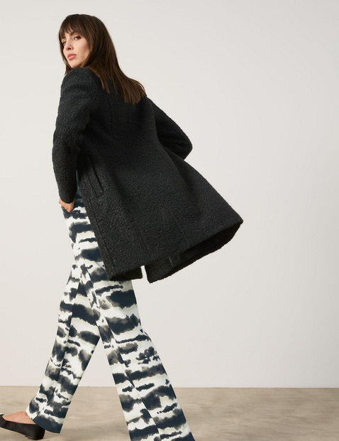 Kurzmantel mit Bouclé-Optik