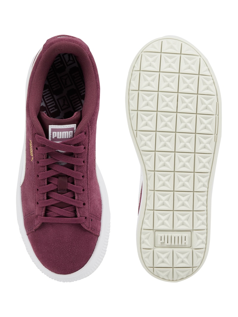 Sneaker aus Veloursleder Modell 'Mayu' in bordeaux rot