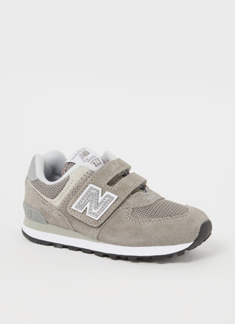 Teniși New Balance 574 din piele întoarsă cu detalii din plasă