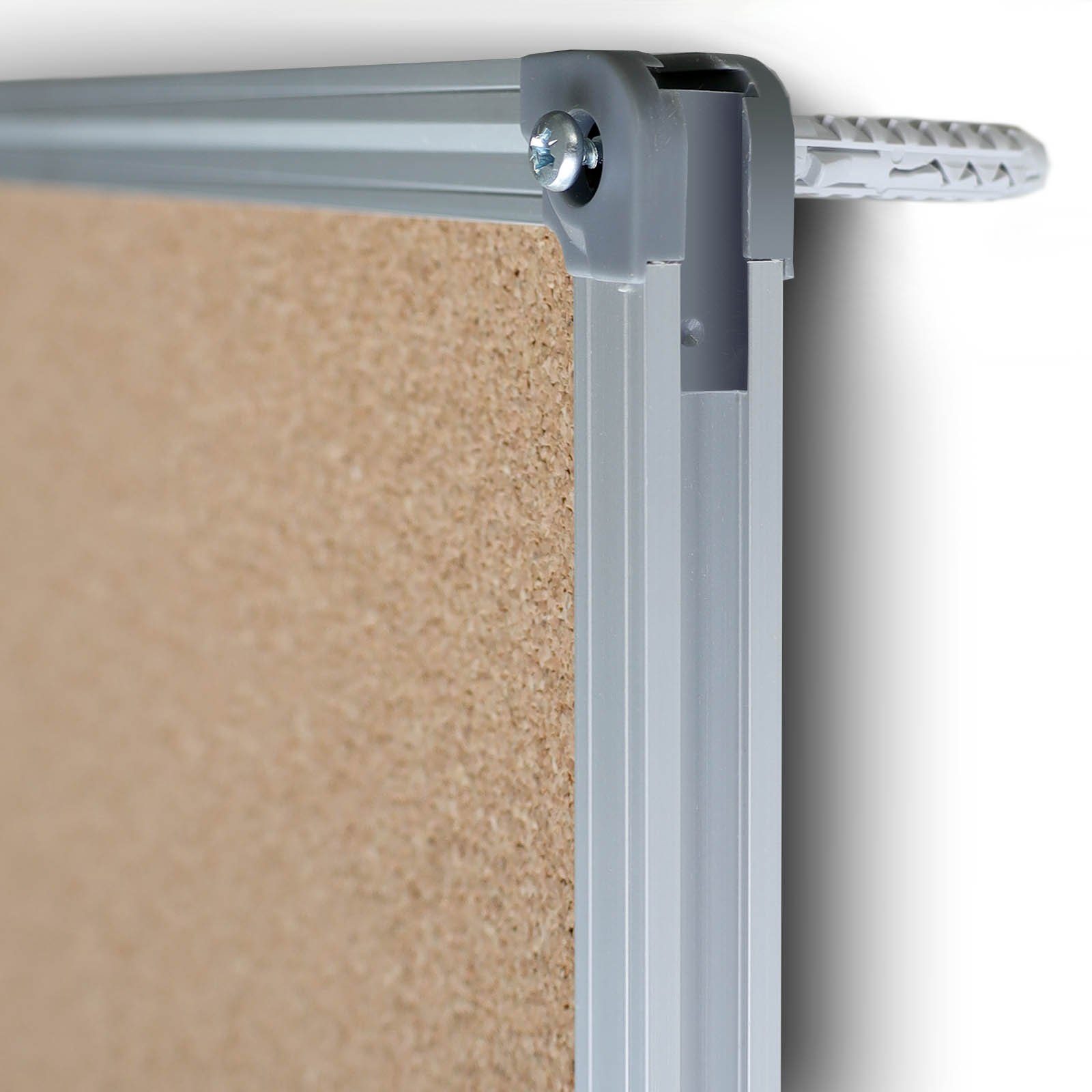 Viscom Pinnwand CORKY, Pinntafel mit Kork-Oberfläche - mit Aluminiumrahmen - selbstheilend