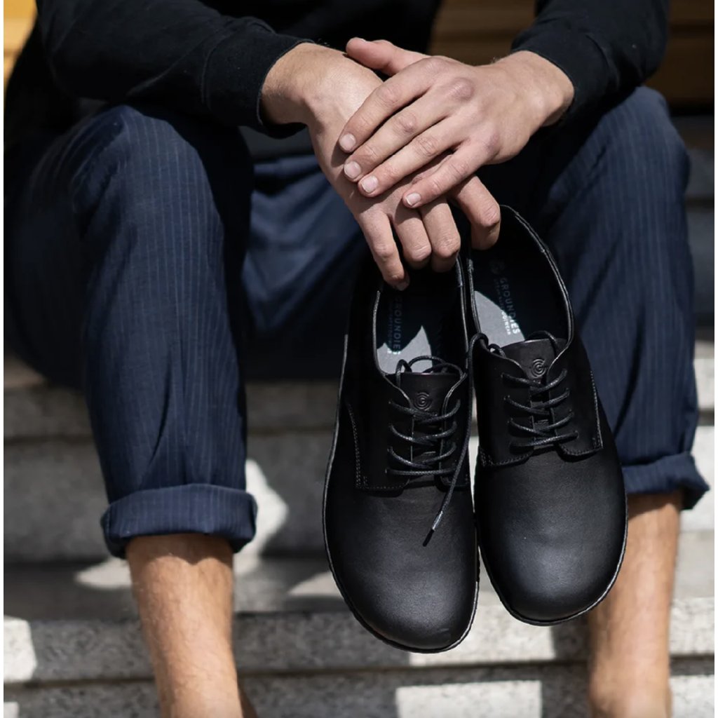 Groundies Palermo Black Business-Barfußschuhe