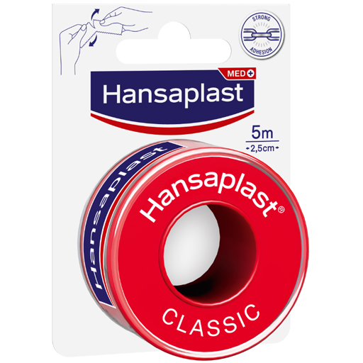 HANSAPLAST Fixierpflaster Classic 5m x 2,5cm braun  1 St  Pflaster