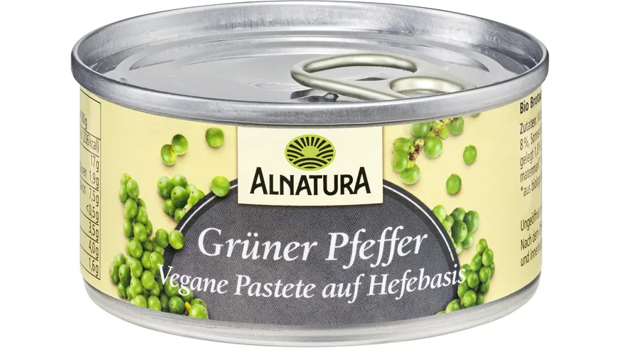 Alnatura Bio Vegane Pastete auf Hefe-Basis Grüner Pfeffer 125 g