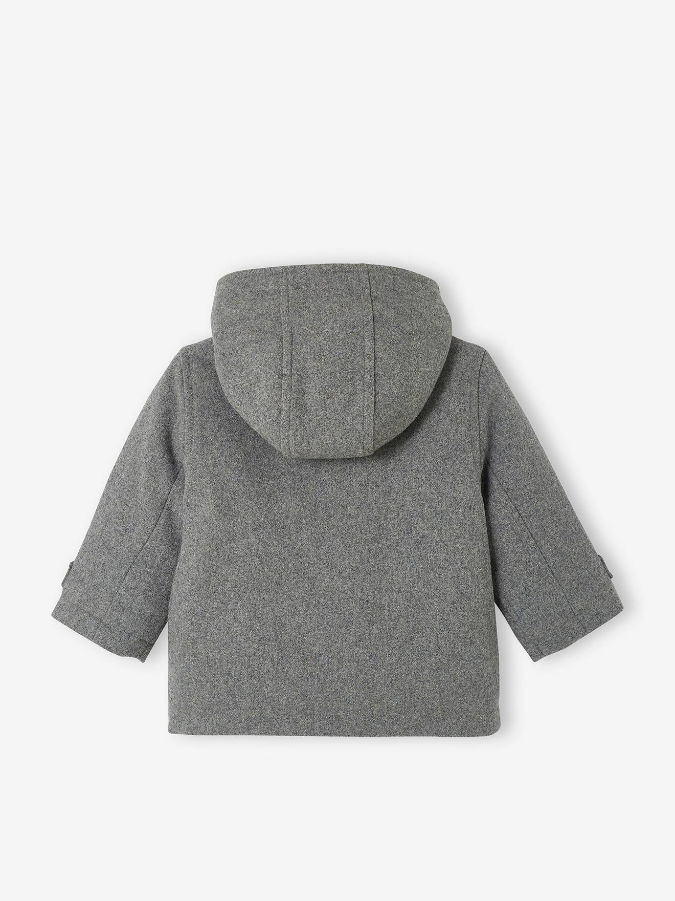 Manteau duffle-coat bébé avec capuche encre