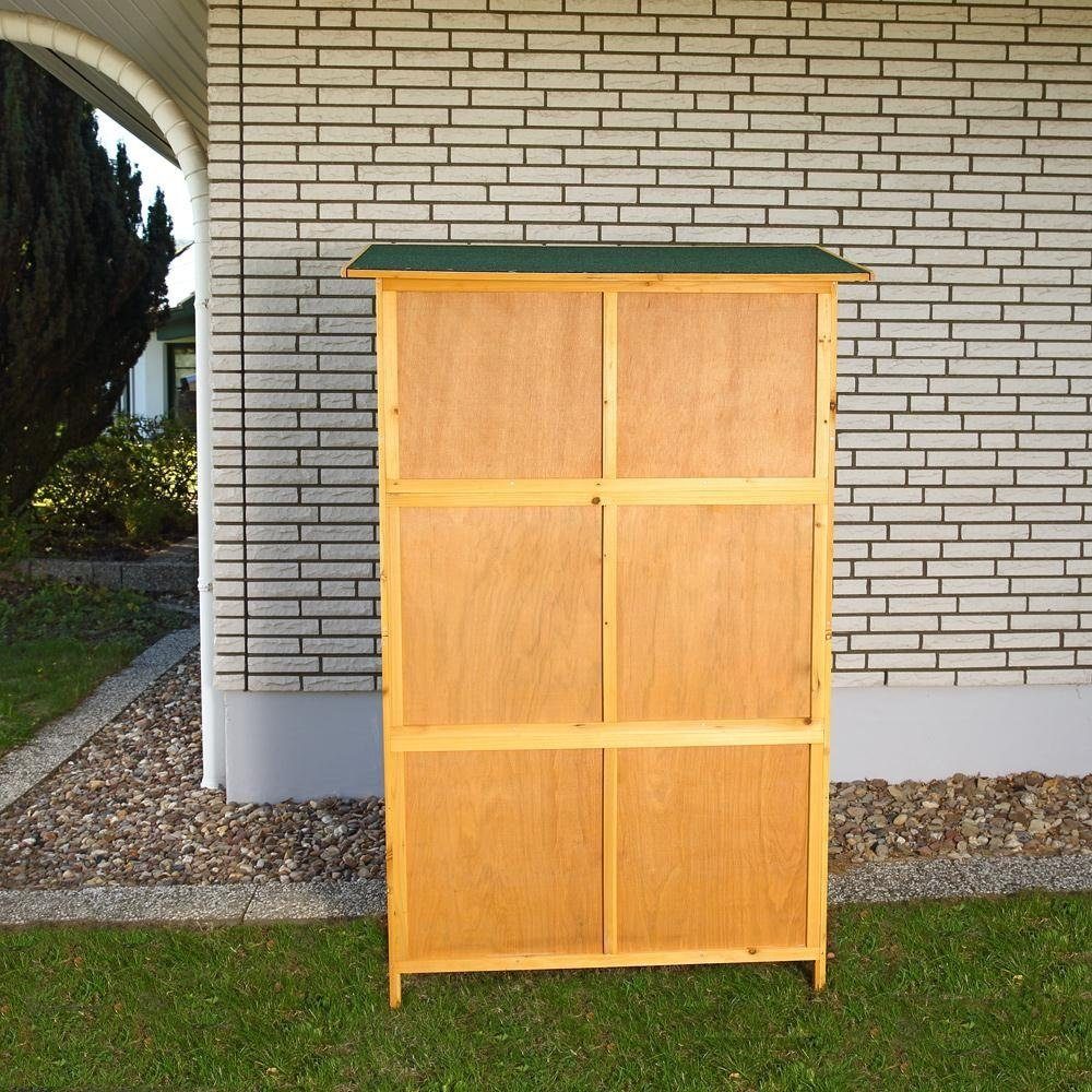 Melko Kleintierstall Kaninchenstall Hasenstall Freigehege mit 6 Boxen aus Holz in Braun Hasenkäfig Kleintierstall, Geeignet für Meerschweinchen, Chinchillas, Kaninchen und andere Kleintiere