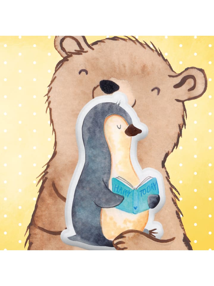 Mr. & Mrs. Panda Kissen Kuscheltier Pinguin Buch ohne Spruch in Weiß günstig kaufen