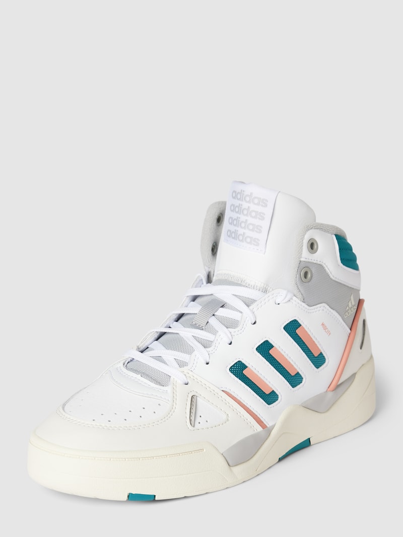 High Top Sneaker mit Kontrastbesatz in weiß