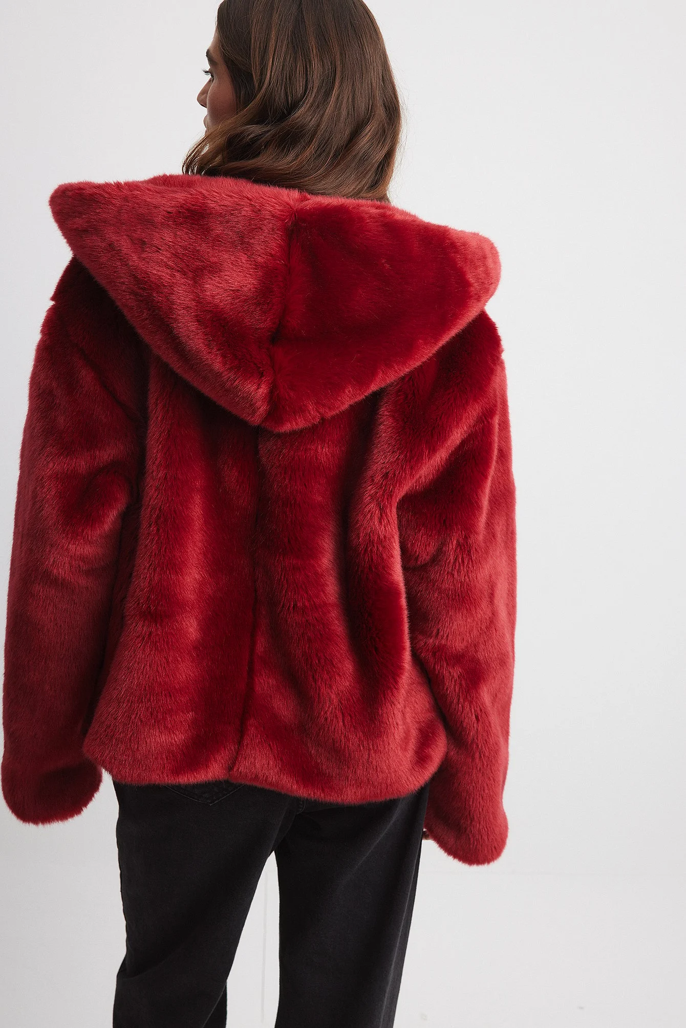 Kapuzenjacke mit Kunstpelz