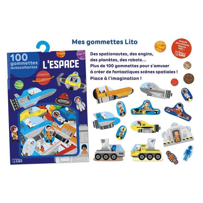 Pochette Mes gommettes Lito L'espace