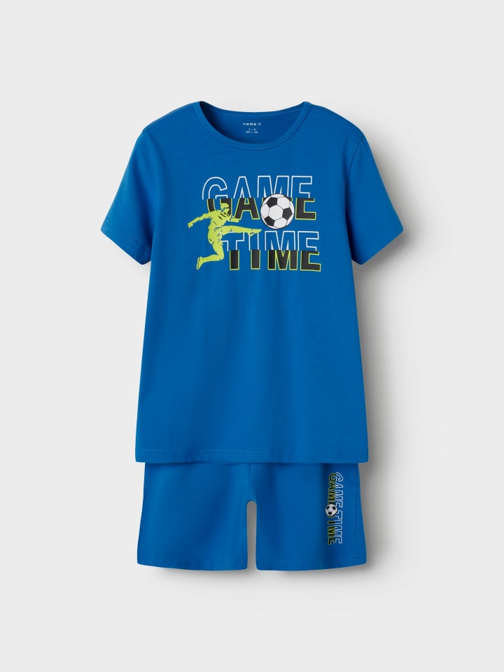 name it Shorty Pyjama NKMNIGHTSET GAME TIME in star sapphire günstig kaufen 110/116